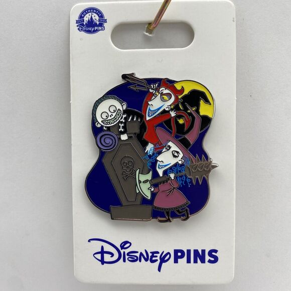 Disney Parks Pin Nightmare Before Christmas Lock Shock & Barrel Oogie Tombstone - Picture 1 of 4